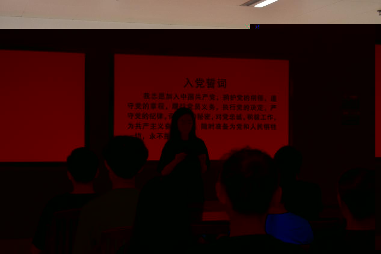 陳東霞老師帶領新發展黨員宣誓